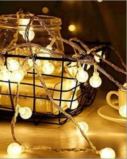 LUCES BOLITAS BRILLANTES BLANCAS 2MTS