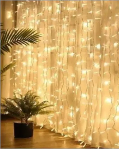 CORTINA DE LUCES LED BLANCAS 