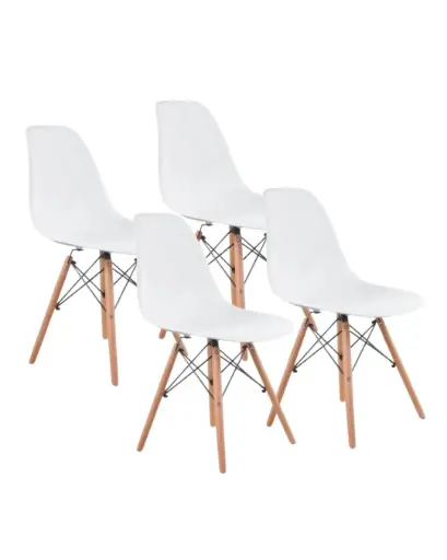 SET X4 SILLAS EAMES BLANCAS